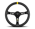 Picture of Momo MOD07 Steering Wheel 350 mm -  Black Leather-Black Spokes-1 Stripe