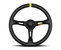 Picture of Momo MOD08 Steering Wheel 350 mm -  Black Leather-Black Spokes-1 Stripe