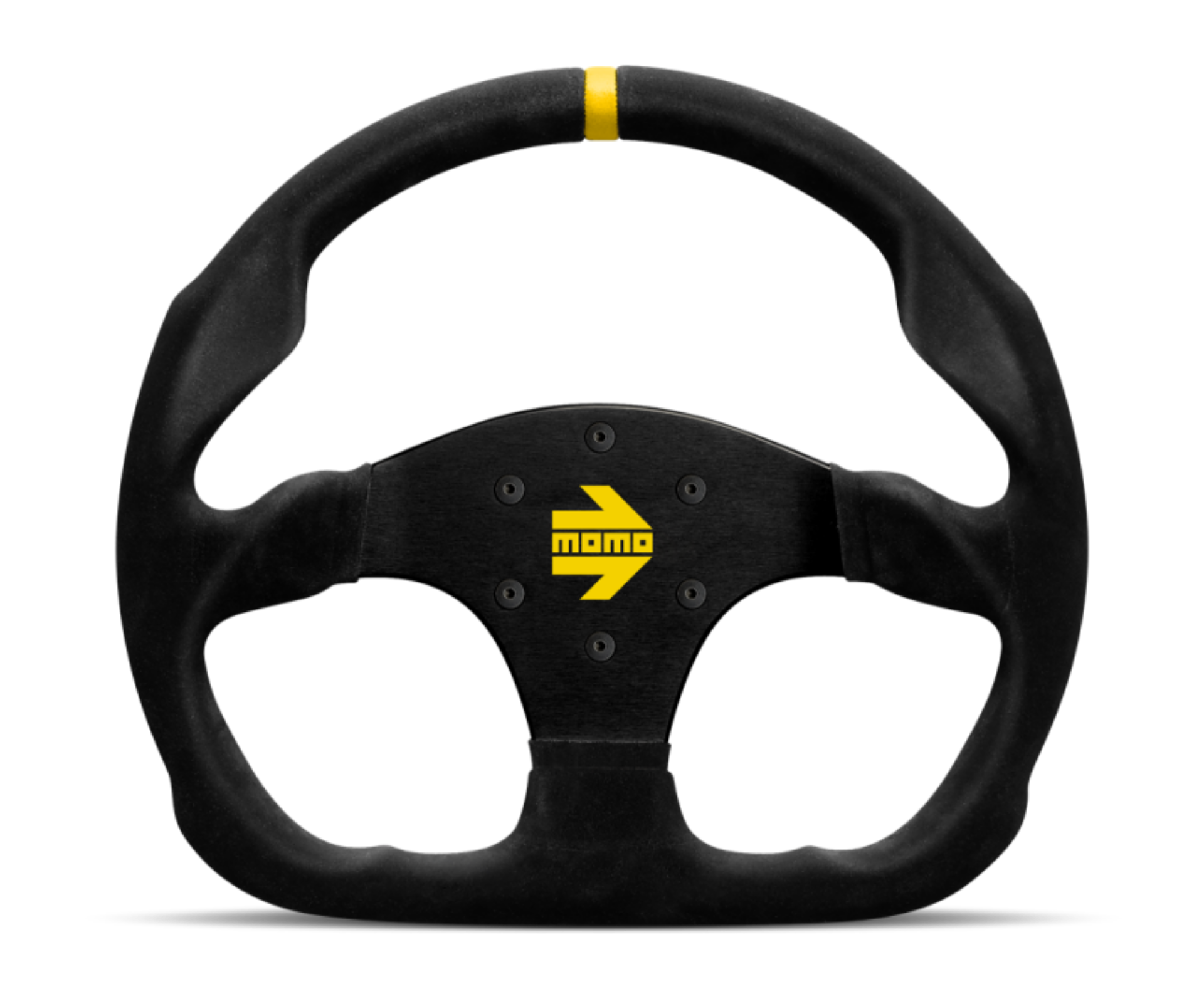 Picture of Momo MOD30 Steering Wheel 320 mm -  Black Suede-Black Spokes-1 Stripe