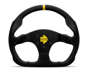 Picture of Momo MOD30 Steering Wheel 320 mm -  Black Suede-Black Spokes-1 Stripe