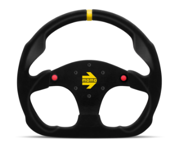 Picture of Momo MOD30 Buttons Steering Wheel 320 mm -  Black Suede-Black Spokes-1 Stripe