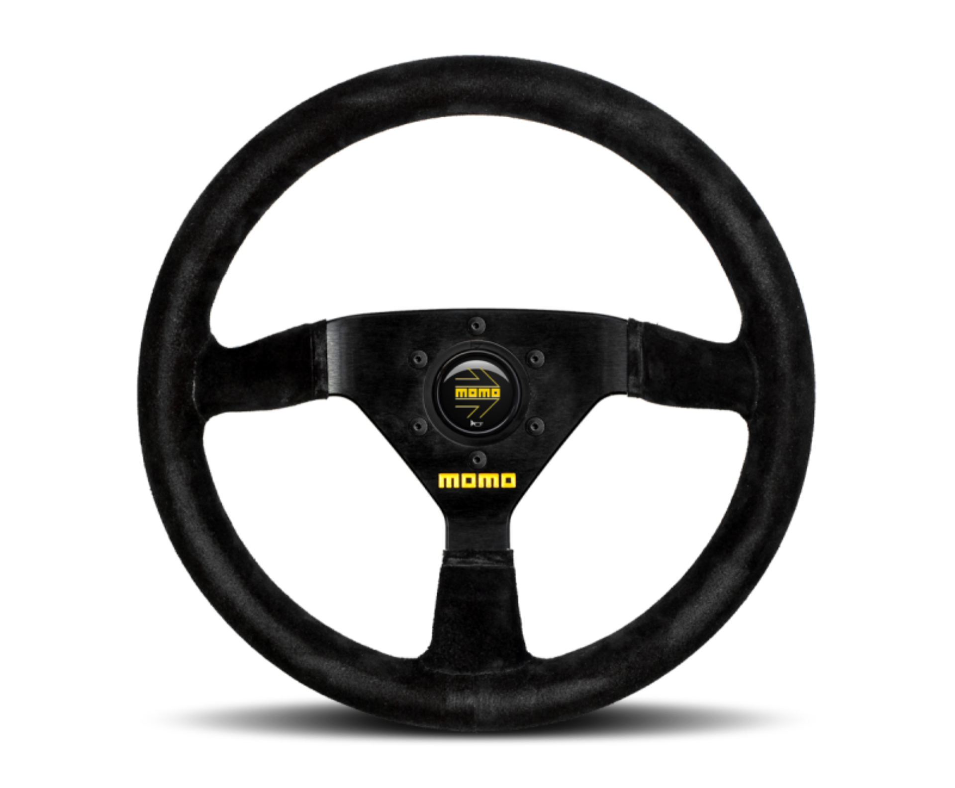 Picture of Momo MOD69 Steering Wheel 350 mm -  Black Suede-Black Spokes