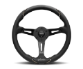 Picture of Momo Gotham Steering Wheel 350 mm - Black Leather-Black Spokes