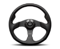 Picture of Momo Jet Steering Wheel 320 mm -  Black AirLeather-Black Spokes