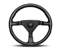 Picture of Momo Montecarlo Steering Wheel 350 mm - Black Leather-Black Stitch-Black Spokes