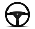 Picture of Momo Montecarlo Alcantara Steering Wheel 350 mm - Black-Black Stitch-Black Spokes
