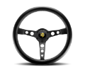 Picture of Momo Prototipo Steering Wheel 350 mm - Black Leather-Wht Stitch-Black Spokes