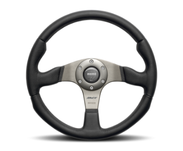 Picture of Momo Race Steering Wheel 350 mm - Black Leather-Anth Spokes