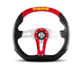 Picture of Momo Trek Steering Wheel 350 mm - 4 Black AirLeather-Brshd Al Spokes