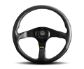 Picture of Momo Tuner Steering Wheel 320 mm - Black Leather-Red Stitch-Black Spokes