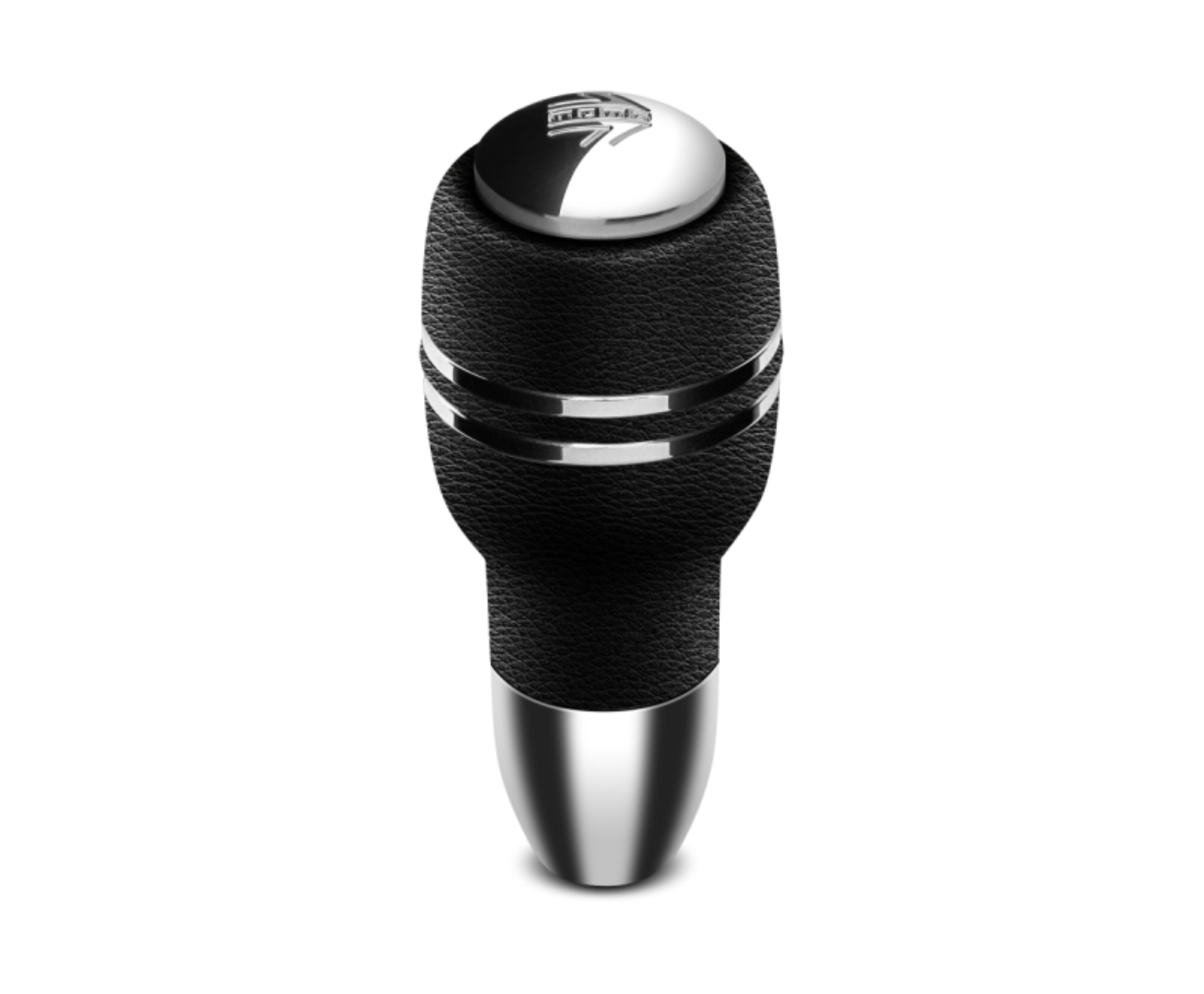 Picture of Momo Automatico Shift Knob - Black Leather, Chrome Insert