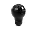 Picture of Momo Nero Shift Knob - Tall Black Leather, Black Chrome Insert