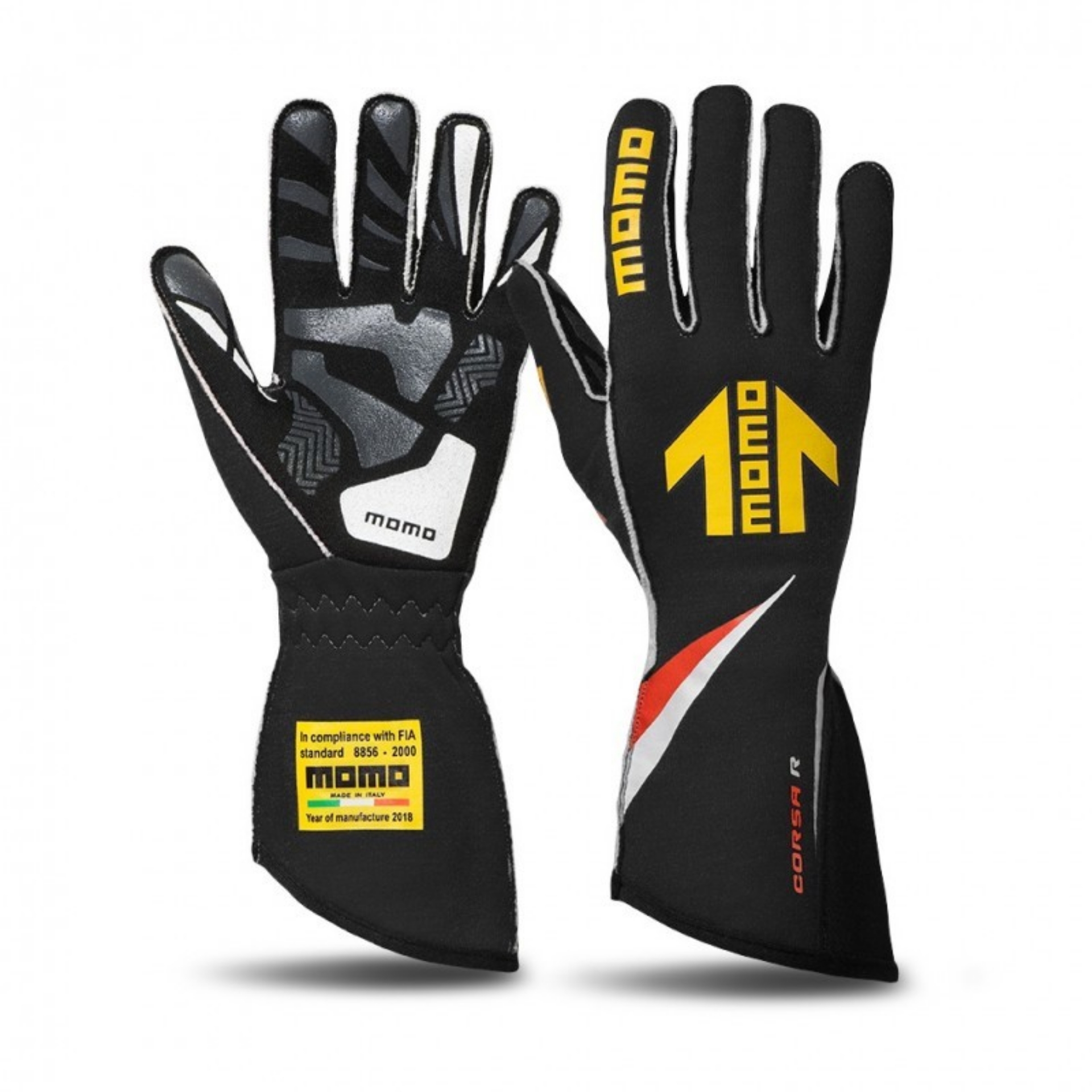 Picture of Momo Corsa R Gloves Size 9 FIA 8856-2000-Black