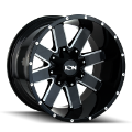 Picture of ION Type 141 20x9 - 5x127 BP - 18mm Offset - 87mm Hub Gloss Black Milled Wheel