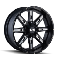 Picture of ION Type 184 17x9 - 8x165-1 BP - 18mm Offset - 130-8mm Hub Satin Black-Milled Spokes Wheel