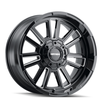 Picture of Mayhem 8115 Apollo 20x9 - 8x165-1 BP - 0mm Offset - 125-2mm Hub Black w- Milled Spokes Wheel