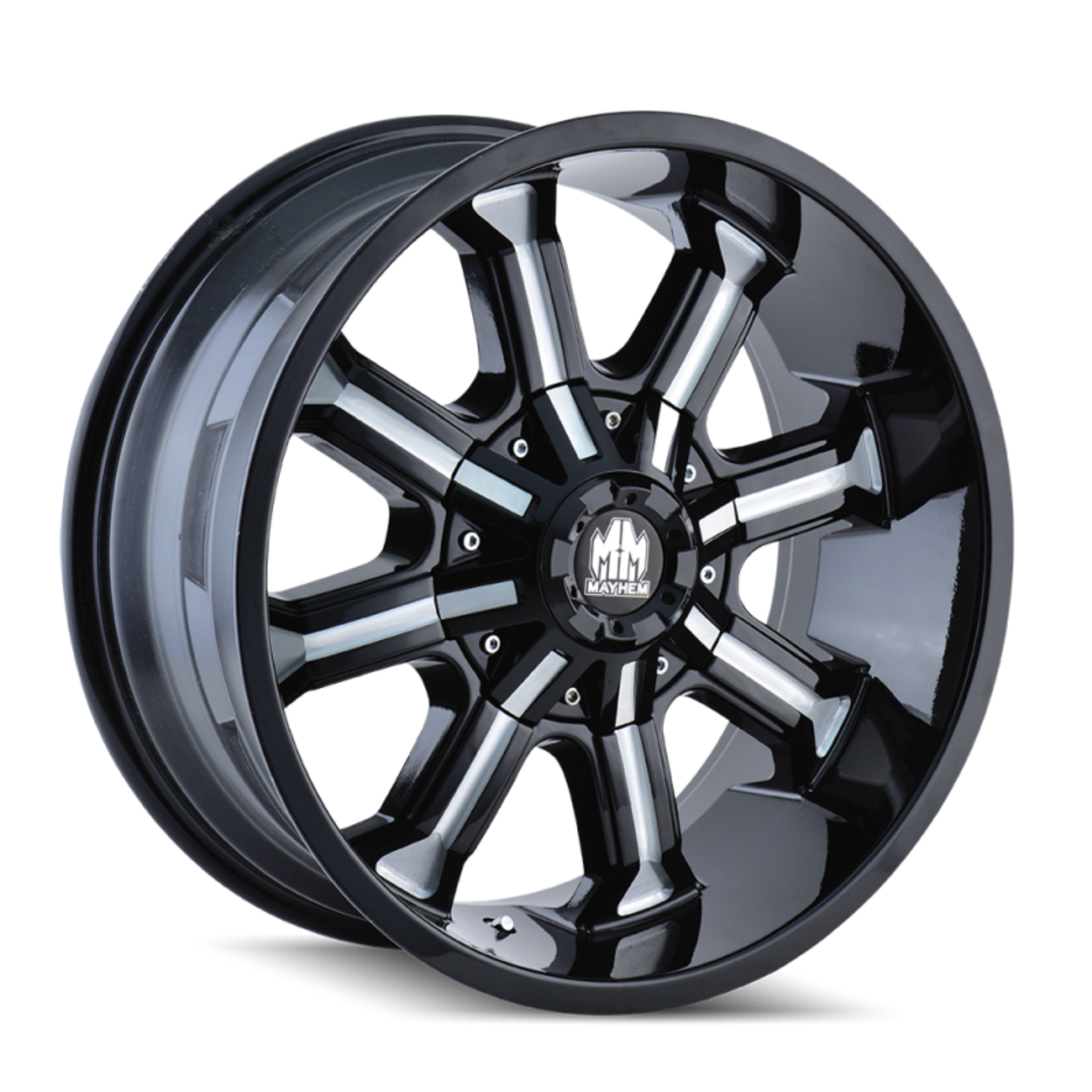 Picture of Mayhem 8102 Beast 20x9 - 5x150 BP - 0mm Offset - 110mm Hub Black w- Milled Spokes Wheel