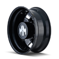 Picture of Mayhem 8180 BigRig 22-5x8-25-10x285-75 BP-169mm Offset-220-1mm Hub Rear Black w- Milled Spokes Wheel