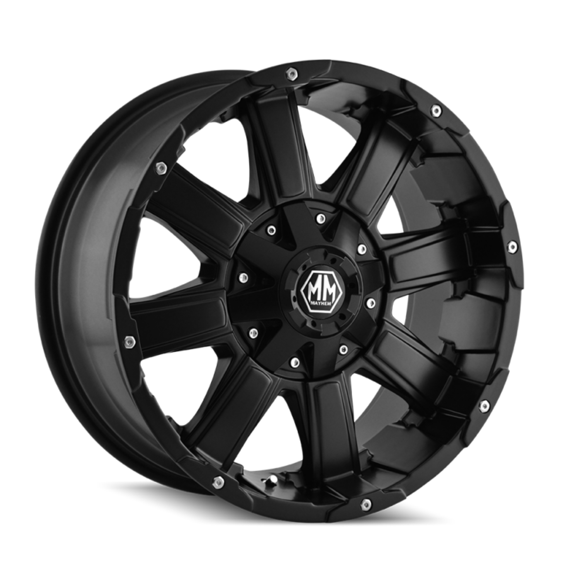 Picture of Mayhem 8030 Chaos 18x9 - 5x127 BP - 18mm Offset - 87mm Hub Matte Black Wheel