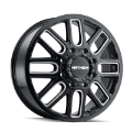 Picture of Mayhem 8107D Cogent Dually 20x8-25-8x165-1 BP-115mm Offset-121-3mm Hub Black w- Milled Spokes Wheel