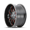 Picture of Mayhem 8107 Cogent 20x9 - 8x180 BP - 0mm Offset - 124-1mm Hub Black w- Prism Red Wheel