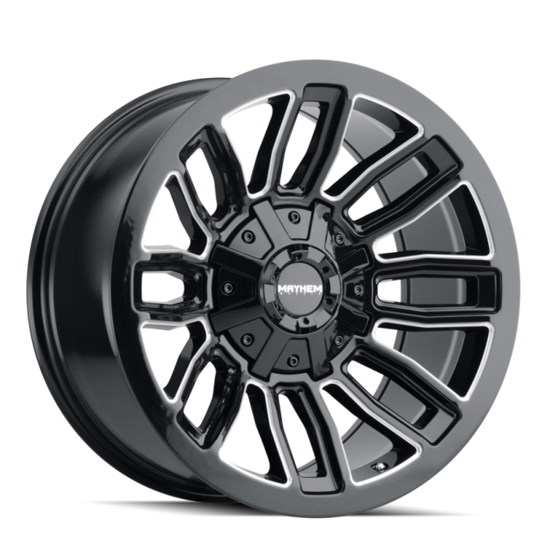 Picture of Mayhem 8108 Decoy 20x9 - 6x135 BP - 11mm Offset - 106mm Hub Black w- Milled Spokes Wheel
