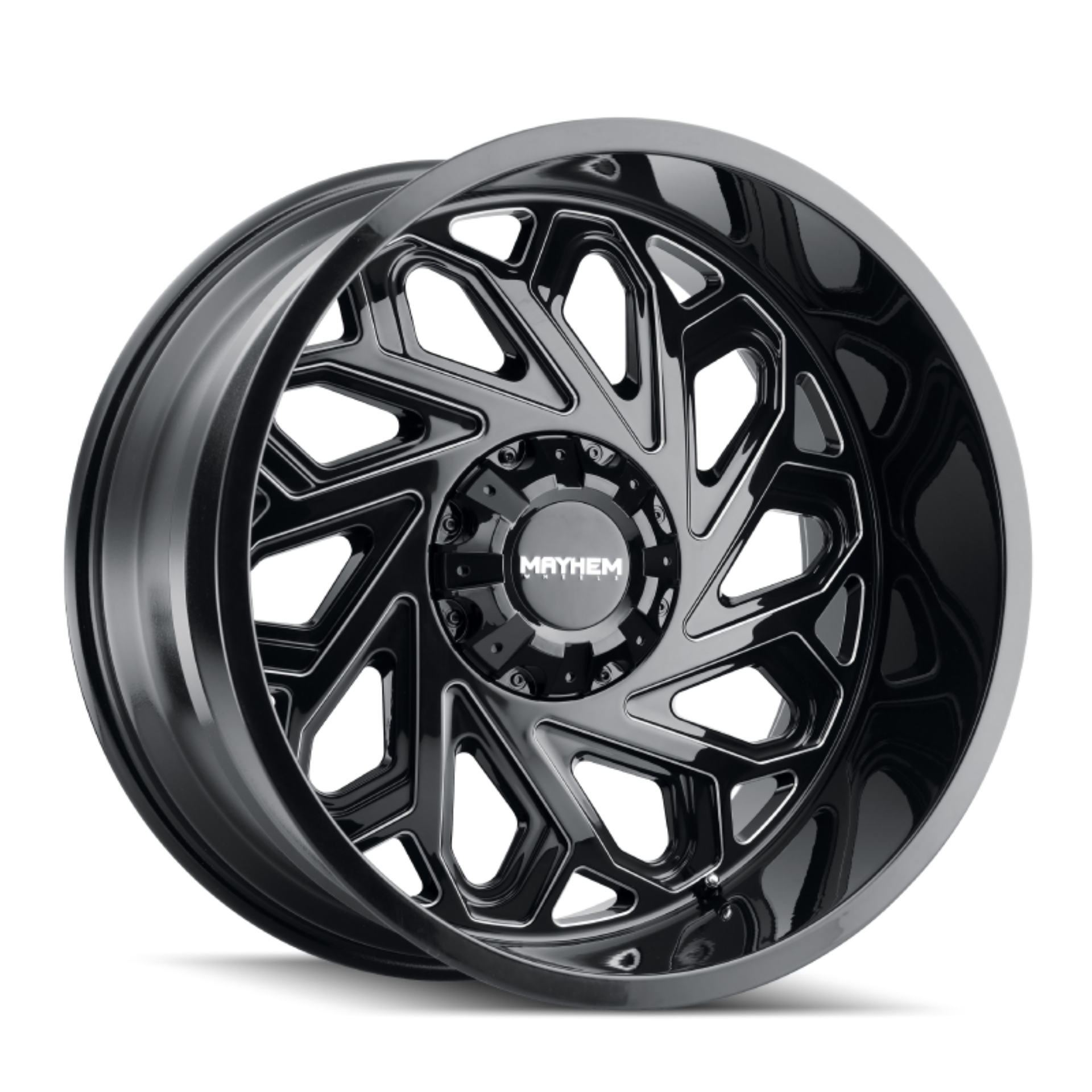 Picture of Mayhem 8112 Essex 20x9 - 8x170 BP - 18mm Offset - 125-2mm Hub Black w- Milled Spokes Wheel