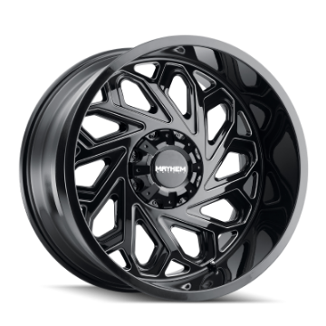 Picture of Mayhem 8112 Essex 20x9 - 8x170 BP - 0mm Offset - 125-2mm Hub Black w- Milled Spokes Wheel