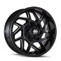 Picture of Mayhem 8106 Hatchet 20x9 - 5x135 BP - 0mm Offset - 87-1mm Hub Black w- Milled Spokes Wheel