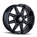 Picture of Mayhem 8100 Monstir 20x9 - 6x135 BP - 0mm Offset - 106mm Hub Black w- Milled Spokes Wheel