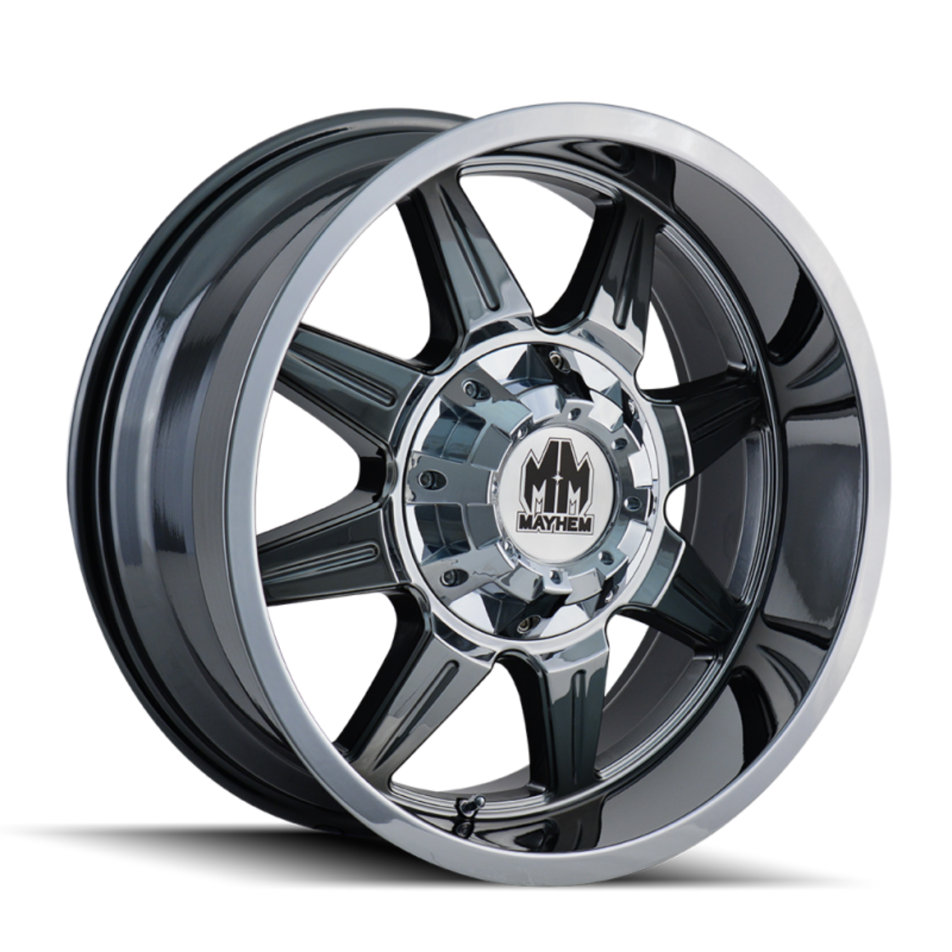 Picture of Mayhem 8100 Monstir 20x9 - 8x165-1 BP - 18mm Offset - 130-8mm Hub Chrome Wheel