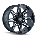 Picture of Mayhem 8090 Rampage 20x9 - 8x180 BP - 0mm Offset - 124-1mm Hub Black w- Milled Spokes Wheel