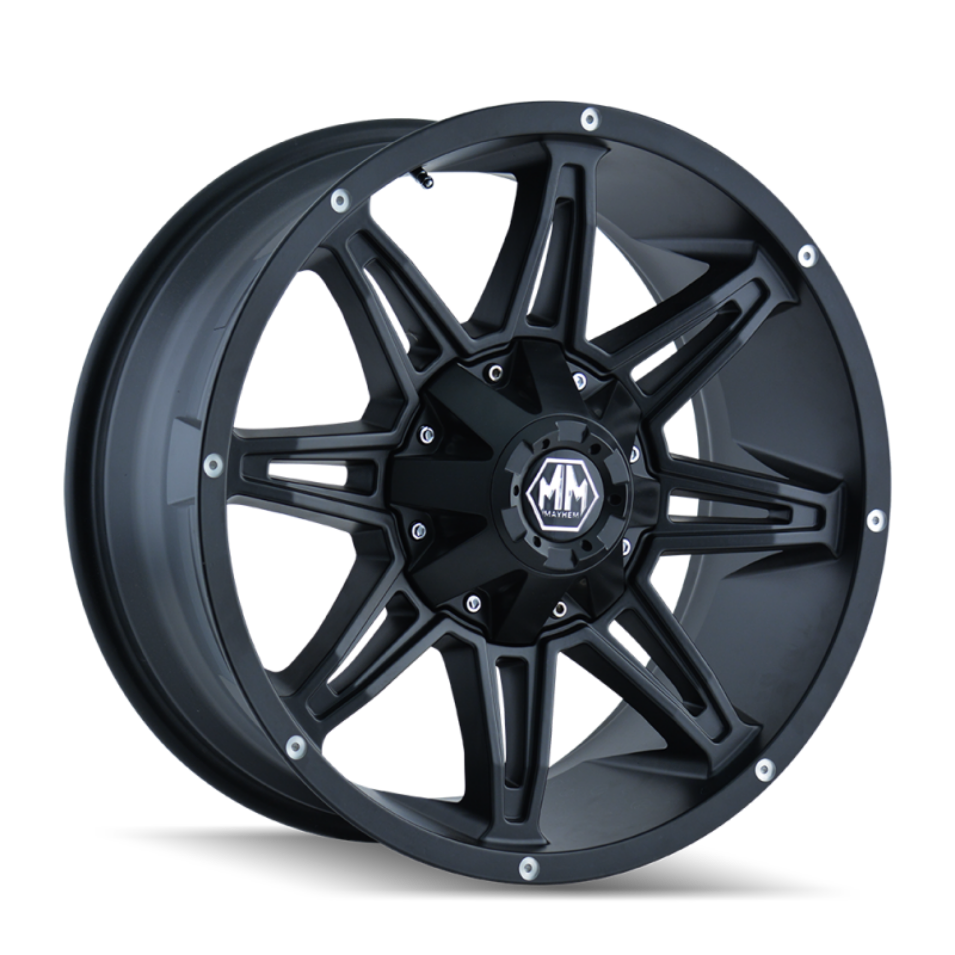 Picture of Mayhem 8090 Rampage 17x9 - 6x135 BP - -12mm Offset - 106mm Hub Matte Black Wheel