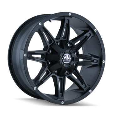 Picture of Mayhem 8090 Rampage 17x9 - 5x127 BP - 18mm Offset - 87mm Hub Matte Black Wheel