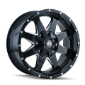 Picture of Mayhem 8040 Tank 20x9 - 5x127 BP - -12mm Offset - 87mm Hub Black w- Milled Spokes Wheel