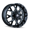 Picture of Mayhem 8015 Warrior 20x10 - 6x135 BP - -25mm Offset - 106mm Hub Black w- Milled Spokes Wheel