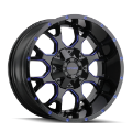 Picture of Mayhem 8015 Warrior 20x9 - 5x139-7 BP - 18mm Offset - 110mm Hub Black w- Prism Blue Wheel