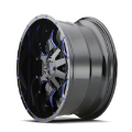 Picture of Mayhem 8015 Warrior 20x9 - 6x135 BP - 18mm Offset - 106mm Hub Black w- Prism Blue Wheel