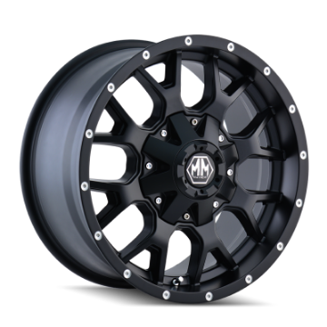 Picture of Mayhem 8015 Warrior 17x7-5 - 5x110 BP - 30mm Offset - 72-62mm Hub Matte Black Wheel