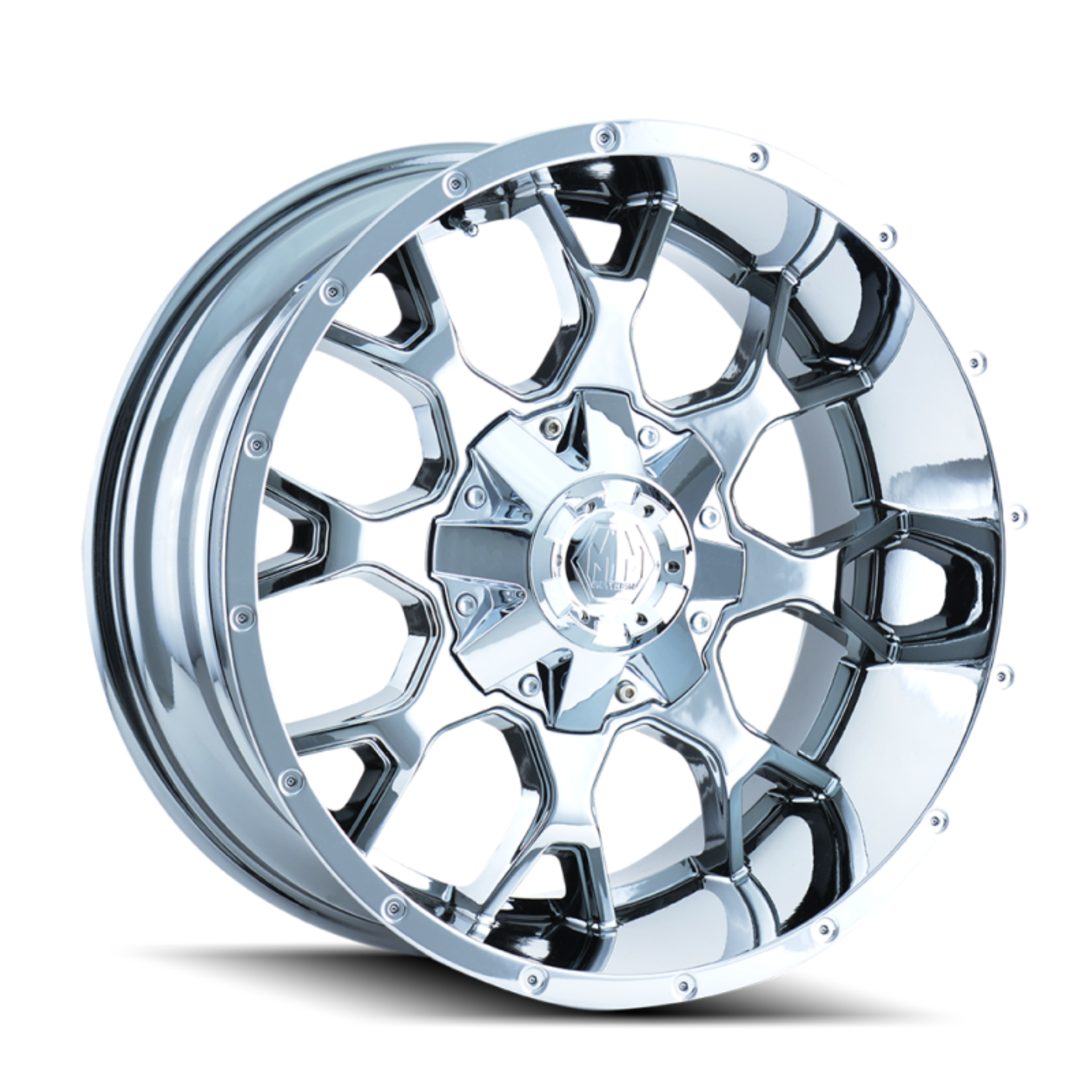 Picture of Mayhem 8015 Warrior 20x9 - 5x150 BP - 0mm Offset - 110mm Hub Chrome Wheel