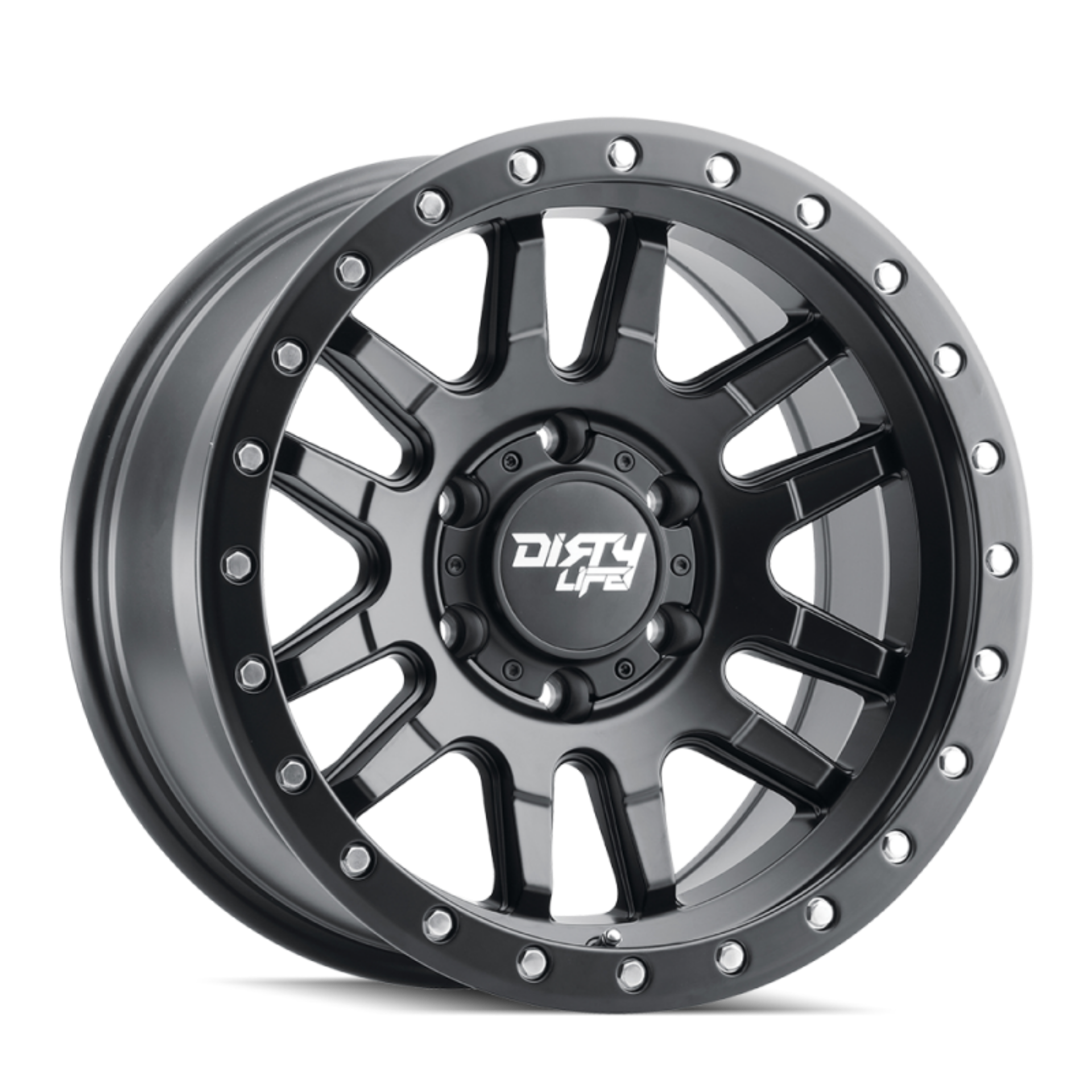 Picture of Dirty Life 9309 Canyon Pro 17x9-5x127 BP--12mm Offset-71-5mm Hub Matte Black Wheel - Beadlock