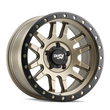 Picture of Dirty Life 9309 Canyon Pro 17x9-5x127 BP--12mm Offset-71-5mm Hub Satin Gold Wheel - Beadlock