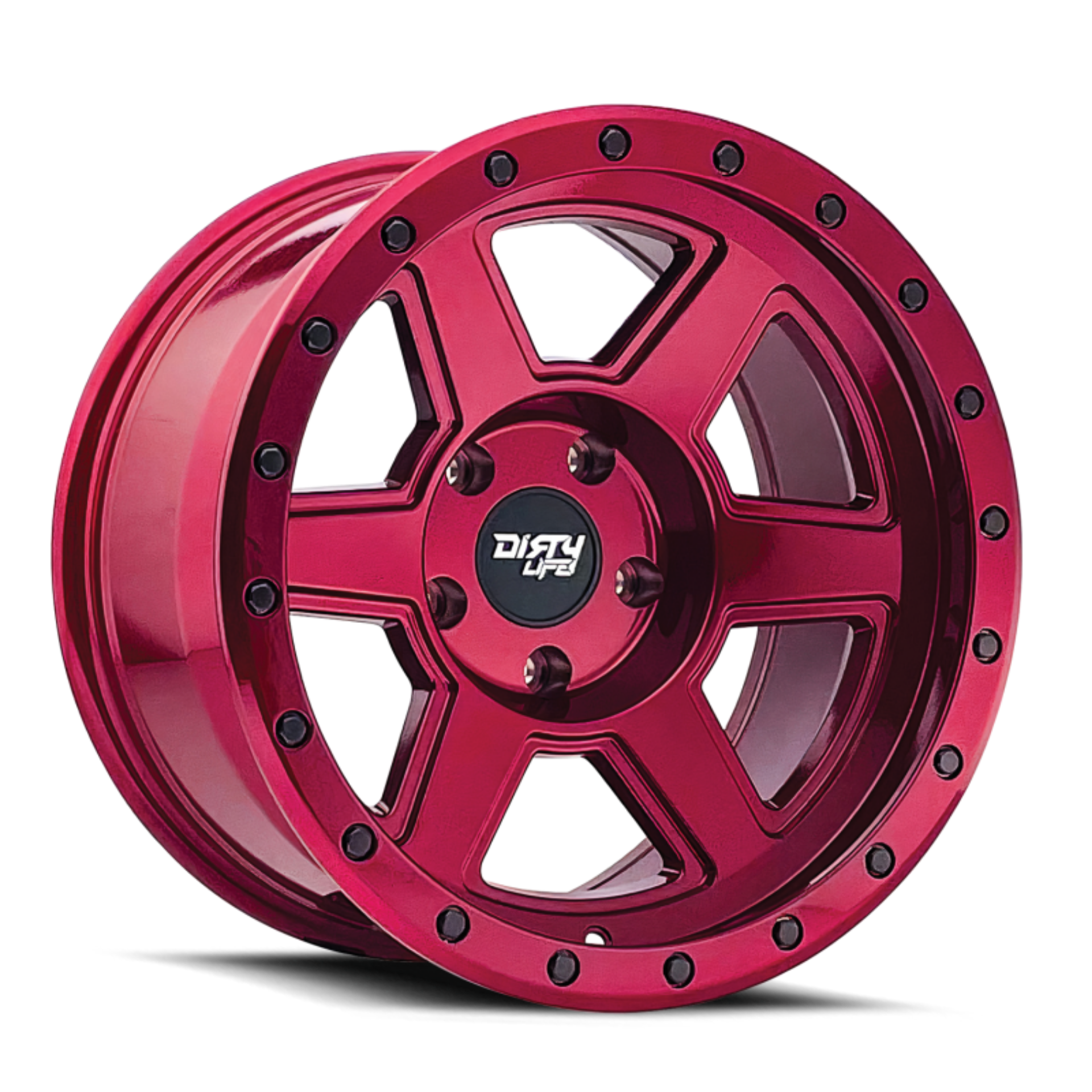 Picture of Dirty Life 9315 Compound 17x9 - 6x139-7 BP - -38mm Offset - 106mm Hub Crimson Candy Red Wheel