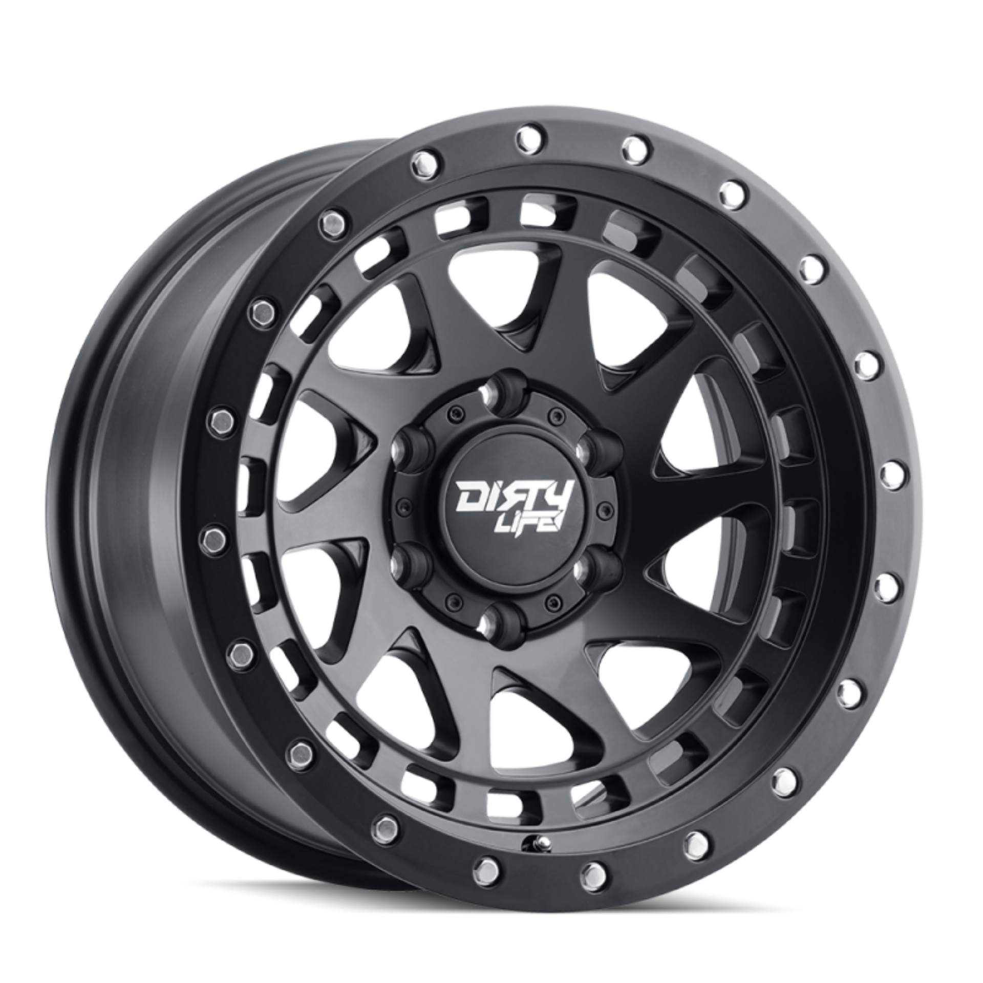 Picture of Dirty Life 9311 Enigma Pro 17x9-8x170 BP--12mm Offset-130-8mm Hub Matte Black Wheel - Beadlock
