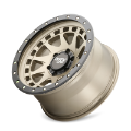 Picture of Dirty Life 9311 Enigma Pro 17x9-6x139-7 BP--12mm Offset-106mm Hub Satin Gold Wheel - Beadlock