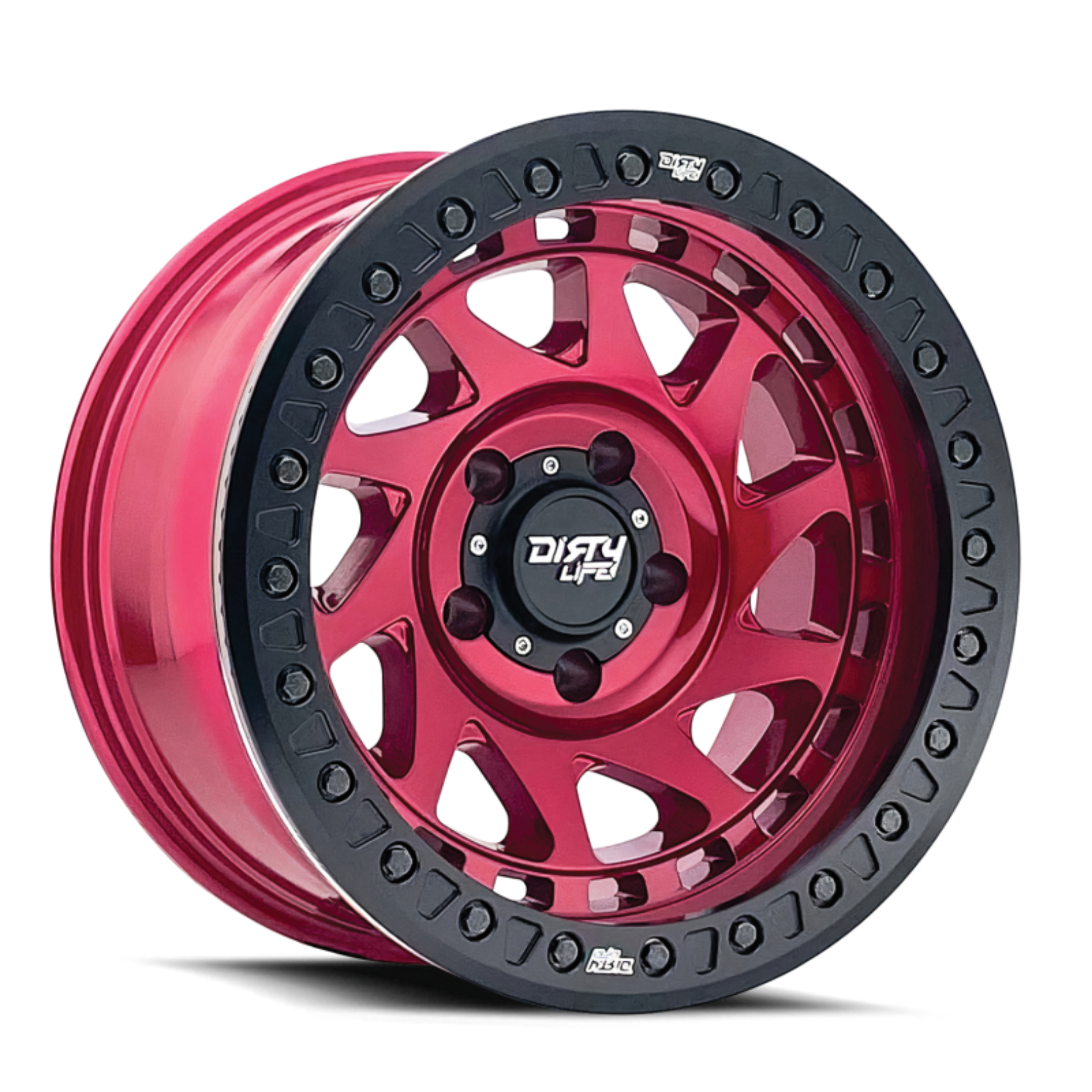 Picture of Dirty Life 9313 Enigma Race 17x9 - 5x127 BP - -12mm Offset - 78-1mm Hub Crimson Candy Red Wheel