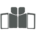 Picture of DEI 18-23 Jeep Wrangler JL 2-Door Boom Mat Complete Headliner Kit - 7 Piece - White