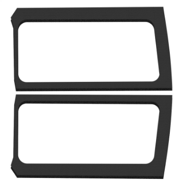 Picture of DEI 18-23 Jeep Wrangler JL 2-Door Boom Mat Rear Side Window Trim - 2 Piece - Black Leather Look