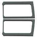 Picture of DEI 18-23 Jeep Wrangler JL 2-Door Boom Mat Rear Side Window Trim - 2 Piece - Gray