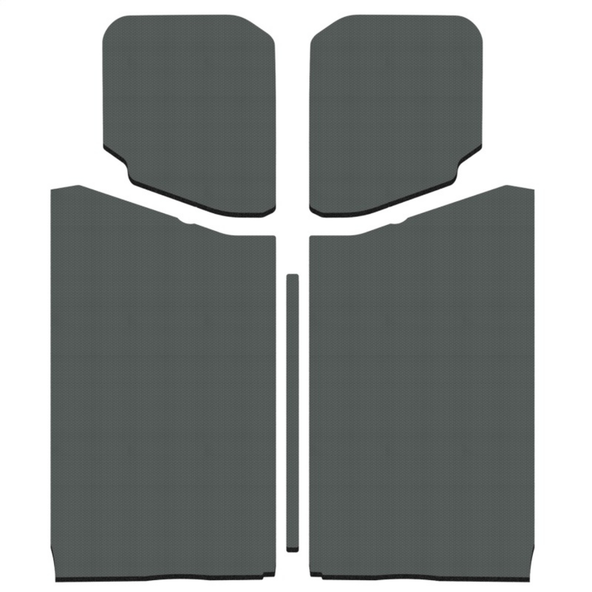Picture of DEI 18-23 Jeep Wrangler JL 2-Door Boom Mat Headliner - 5 Piece - Gray